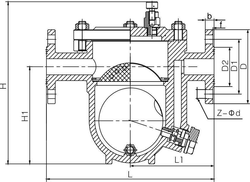 Free floating ball drain valve (flange)(圖（tú）1)