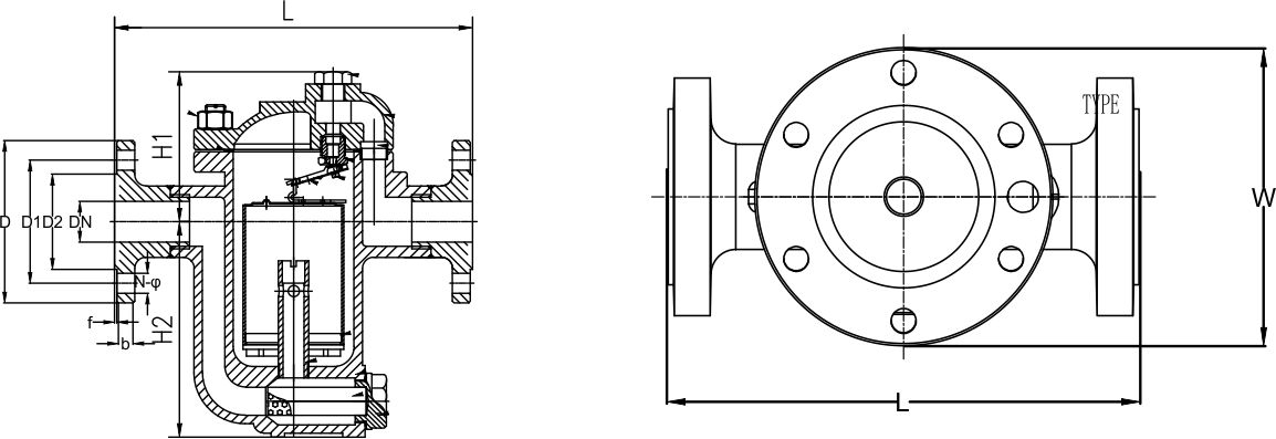 Inverted bucket steam trap (flange)(圖1)
