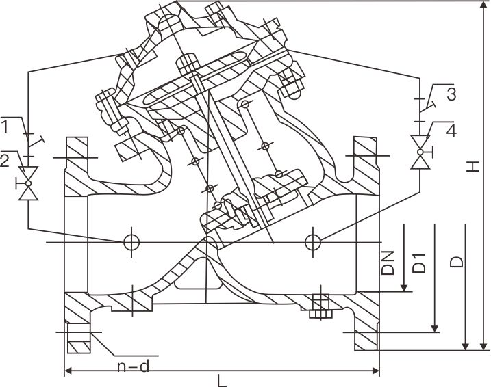 隔膜式多功（gōng）能水泵控製閥(圖（tú）1)