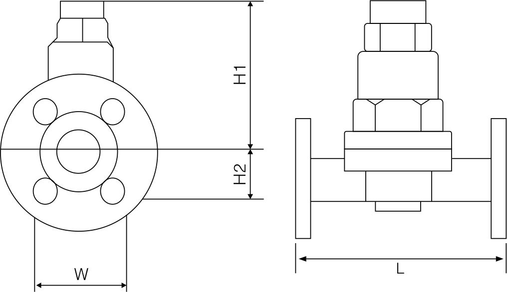 Bimetal sheet steam trap (flange)(圖1)